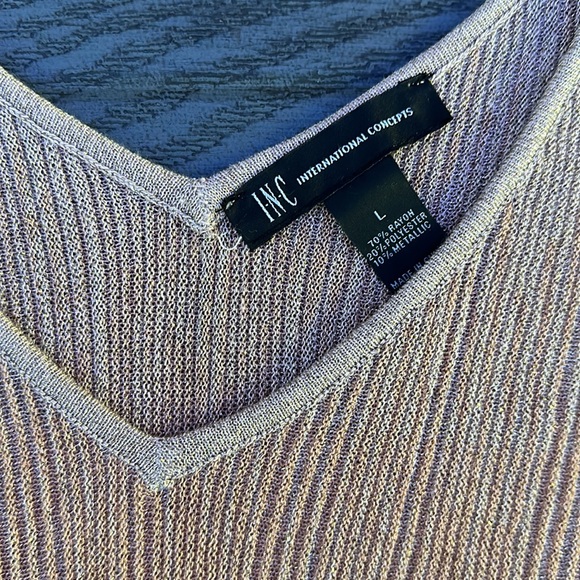 INC International Concepts Sparkly Metallic Top - Picture 5 of 7